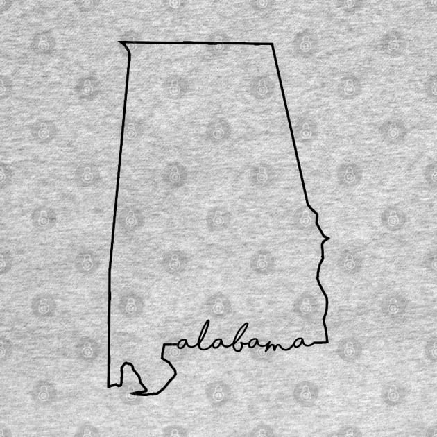 Alabama State Outline by doodlesbydani